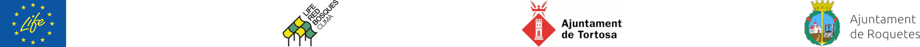 Logos Life, Red BosquesClima, Ajuntament de Tortosa, Ajuntament de Roquetes